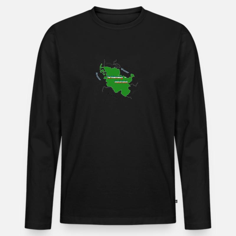 Schleswig Holstein - Männer Premium Bio Langarmshirt - Schwarz
