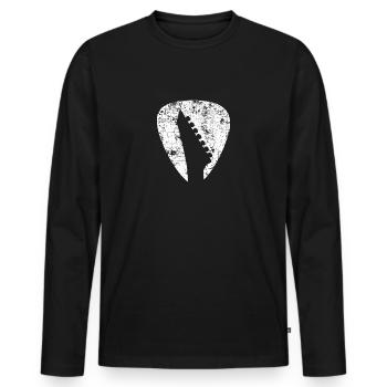 Guitare Plektrum Rock Metal Musique - T-shirt manches longues Premium bio Homme - noir - Devant - Nico (187cm)