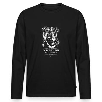 Old English Bulldog Mom Hunde Hund OEB Wilsigns - Männer Premium Bio Langarmshirt - Schwarz - Vorne - Nico (187cm)