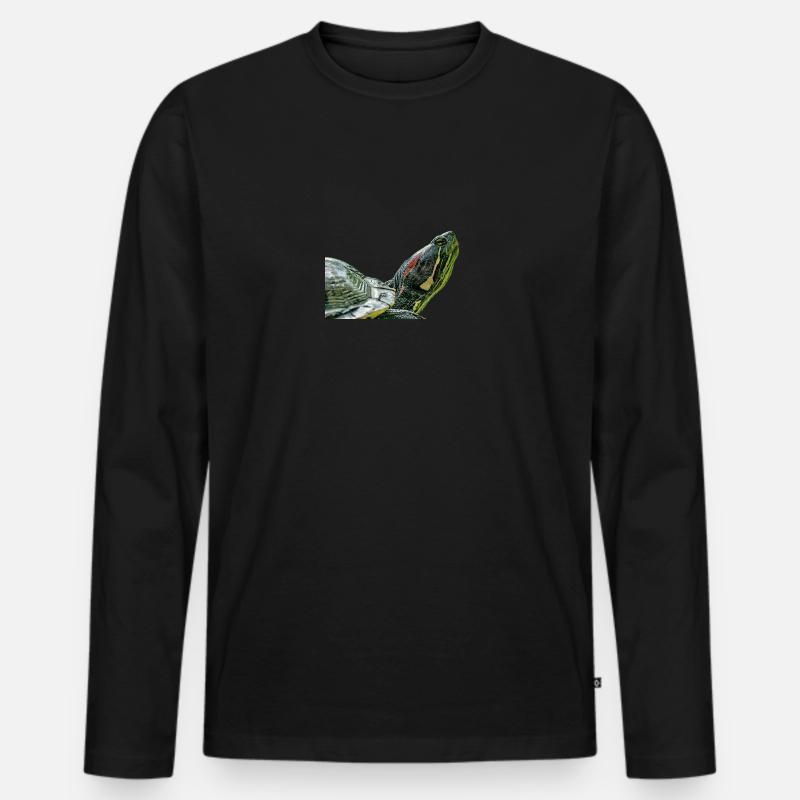 turtle schildkroete - Männer Premium Bio Langarmshirt - Schwarz
