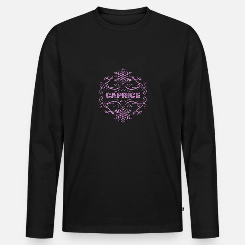 Ehefrau Caprice - Männer Premium Bio Langarmshirt - Schwarz