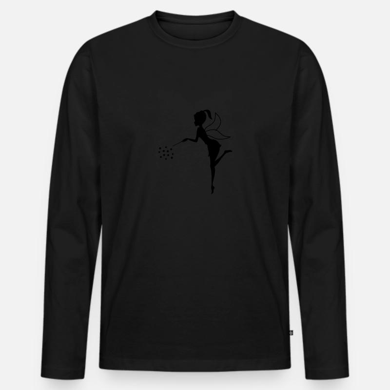 zauberfee - Männer Premium Bio Langarmshirt - Schwarz