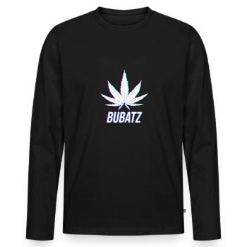 Wann Bubatz Legal Cannabisblatt Marihuana Kiffer - Männer Premium Bio Langarmshirt - Schwarz - Vorne - Nico (187cm)