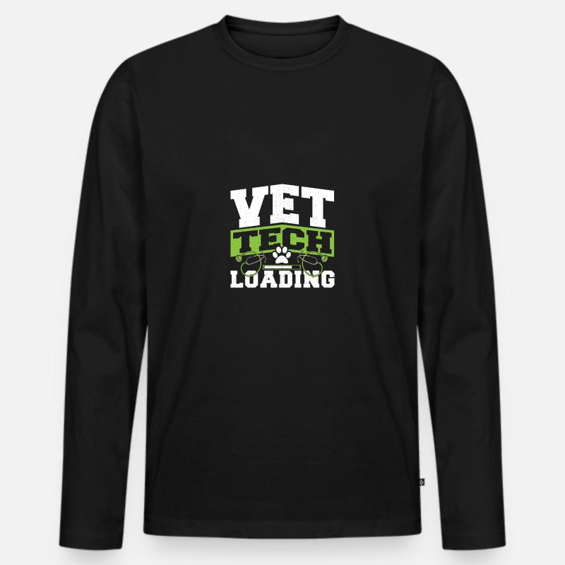 Tierarzt Veterinärtechniker Vet Tech Loading - Männer Premium Bio Langarmshirt - Schwarz