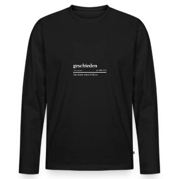 Scheidung Party Scheidungsparty geschieden - Männer Premium Bio Langarmshirt - Schwarz - Vorne - Nico (187cm)