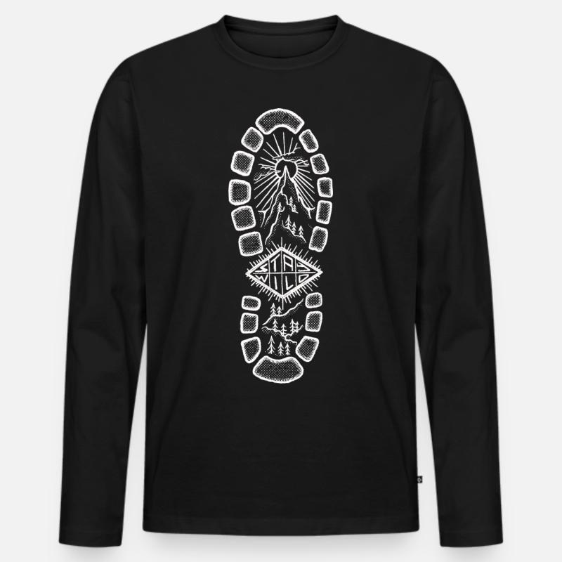 Stay wild red - Männer Premium Bio Langarmshirt - Schwarz