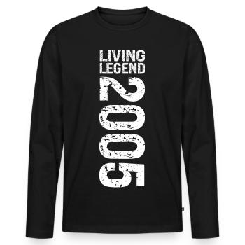 Living Legend 2005 Gift Birthday Gift - Men's Premium Organic Long Sleeve Shirt - black - Front - Nico (187cm)