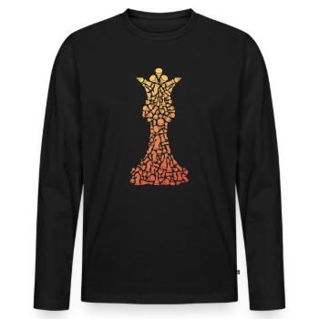 Chess Pieces Board Game Symbols Chess - Men's Premium Organic Long Sleeve Shirt - black - Front - Nico (187cm)