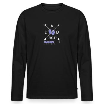 dad 2024 loading - Männer Premium Bio Langarmshirt - Schwarz - Vorne - Nico (187cm)