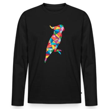 Kakadu Gelbhaubenkakadu Sittich Kinder Papagei - Männer Premium Bio Langarmshirt - Schwarz - Vorne - Nico (187cm)