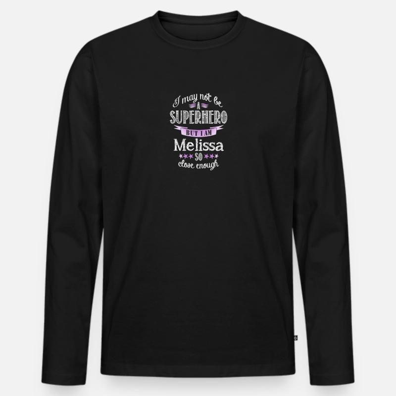 Melissa - Männer Premium Bio Langarmshirt - Schwarz