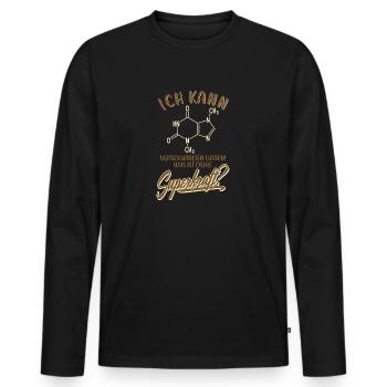 Schokolade Spruch Formel - Naschkatze Chemie Kakao - Männer Premium Bio Langarmshirt - Schwarz - Vorne - Nico (187cm)