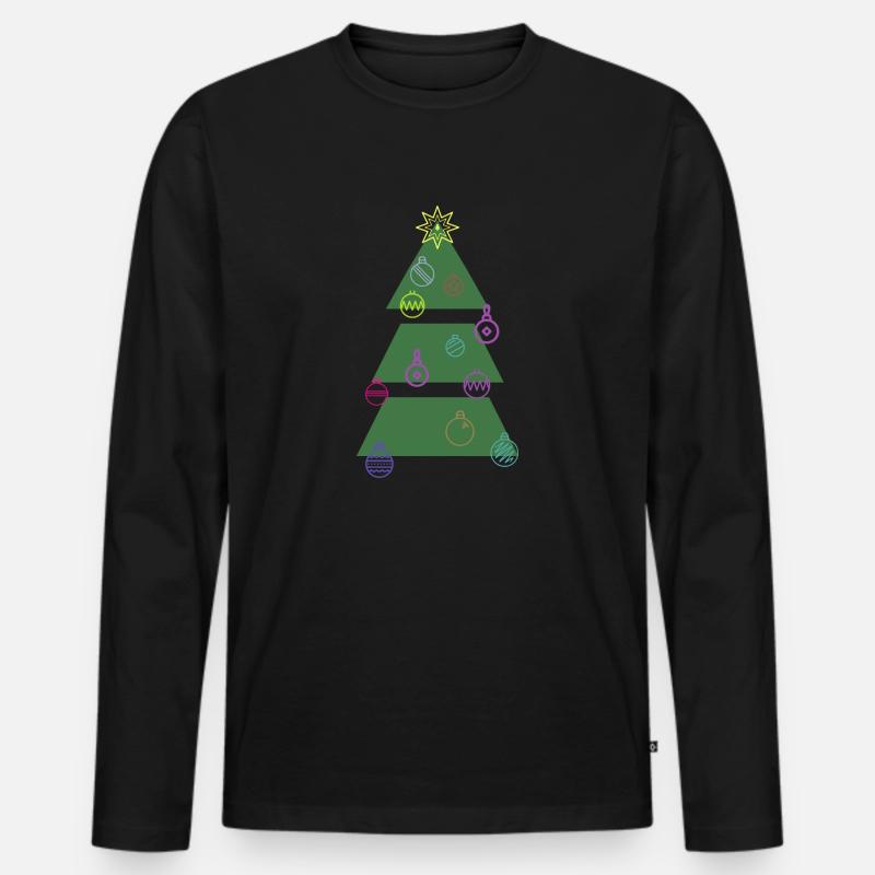 Weihnachten - Männer Premium Bio Langarmshirt - Schwarz