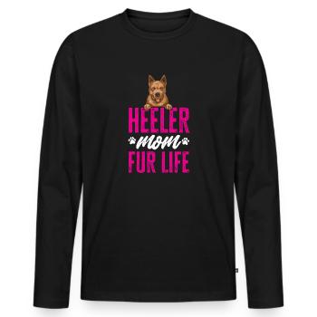 Bouvier australien Red Blue Heeler - T-shirt manches longues Premium bio Homme - noir - Devant - Nico (187cm)