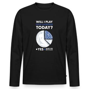 Sport Will I Play Field Lacrosse - Men's Premium Organic Long Sleeve Shirt - black - Front - Nico (187cm)
