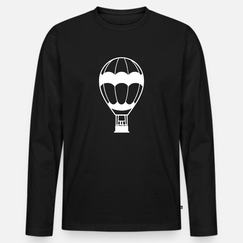 Luftballon - Männer Premium Bio Langarmshirt - Schwarz
