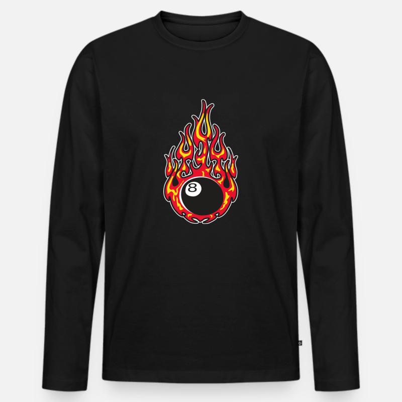 Eightball - Männer Premium Bio Langarmshirt - Schwarz