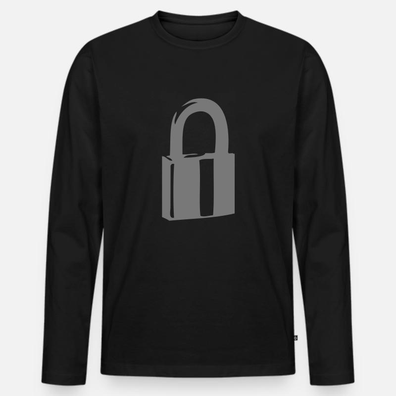 Vorhängeschloss Sicherheit oder Schlosser - Männer Premium Bio Langarmshirt - Schwarz