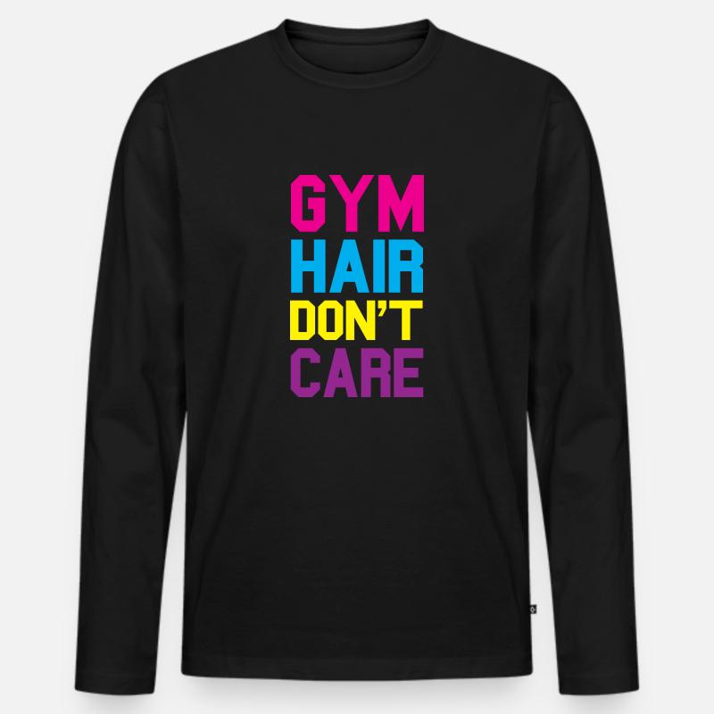 Gym - Männer Premium Bio Langarmshirt - Schwarz