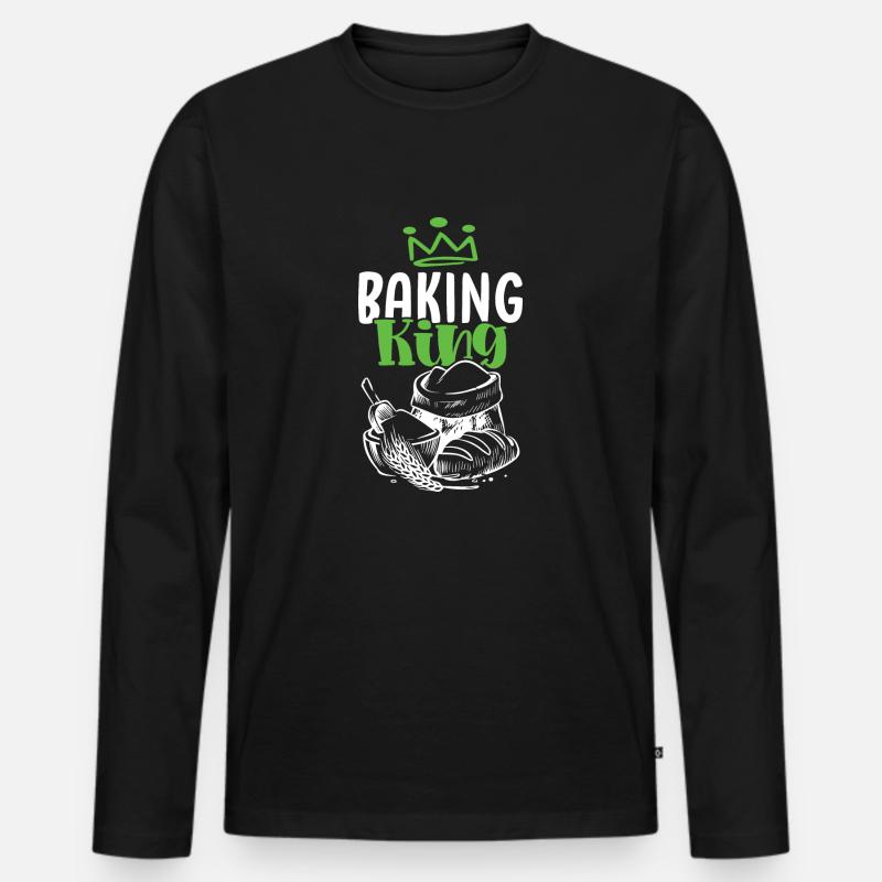 Baking King - Männer Premium Bio Langarmshirt - Schwarz