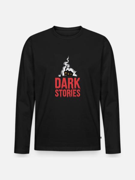 DARK STORIES - Men's Premium Organic Long Sleeve Shirt - black