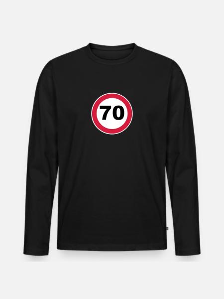 70th Birthday - Men's Premium Organic Long Sleeve Shirt - black