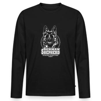 BERGER ALLEMAND les gens les plus cool qui disent Wilsigns - T-shirt manches longues Premium bio Homme - noir - Devant - Nico (187cm)