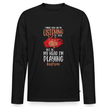 Folk music party Schlager music celebrations - Men's Premium Organic Long Sleeve Shirt - black - Front - Nico (187cm)