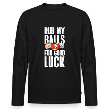 Billard Joueur de billard Kö 8-Ball - T-shirt manches longues Premium bio Homme - noir - Devant - Nico (187cm)