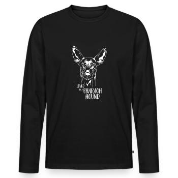 Loved by a Pharaoh Hound Dogs Dog Saying - Men's Premium Organic Long Sleeve Shirt - black - Front - Nico (187cm)
