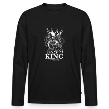 Doodle Labradoodle Goldendoodle Roi de tout - T-shirt manches longues Premium bio Homme - noir - Devant - Nico (187cm)