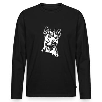 Thai Ridgeback Krone Hunde Hund Wilsigns - Männer Premium Bio Langarmshirt - Schwarz - Vorne - Nico (187cm)