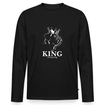 Dogue de Bordeaux Roi de tout Chiens Wilsigns - T-shirt manches longues Premium bio Homme - noir - Devant - Nico (187cm)