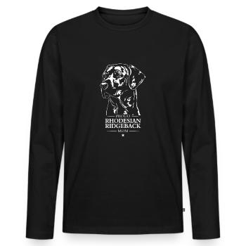 Rhodesian Ridgeback Mom Dog Dog Wilsigns - Men's Premium Organic Long Sleeve Shirt - black - Front - Nico (187cm)