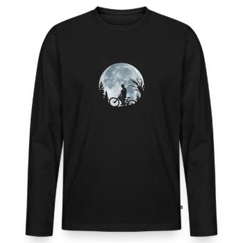 Moon Rider - Männer Premium Bio Langarmshirt - Schwarz - Vorne - Nico (187cm)