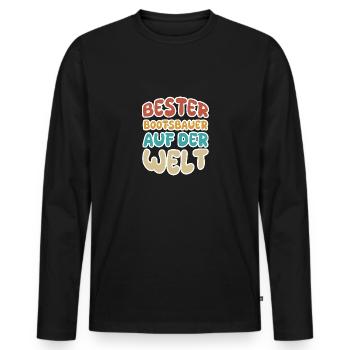 Bootsbauer als Berufung - Männer Premium Bio Langarmshirt - Schwarz - Vorne - Nico (187cm)
