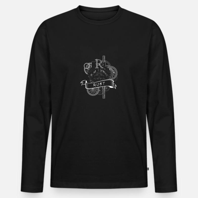 rust programming language - Men's Premium Organic Long Sleeve Shirt - black