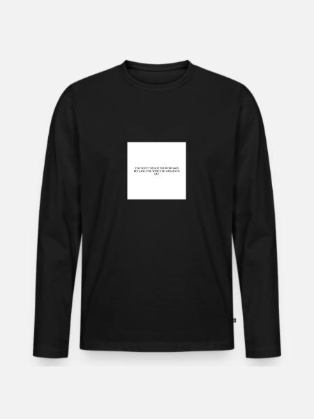 FORDI DU VAR FOR BANGE FOR AT PRØVE - Premium økologisk langærmet T-shirt til mænd - sort