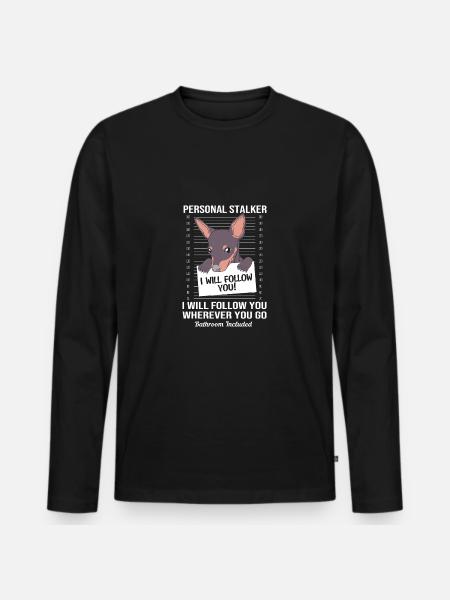 Zwergpinscher - Männer Premium Bio Langarmshirt - Schwarz