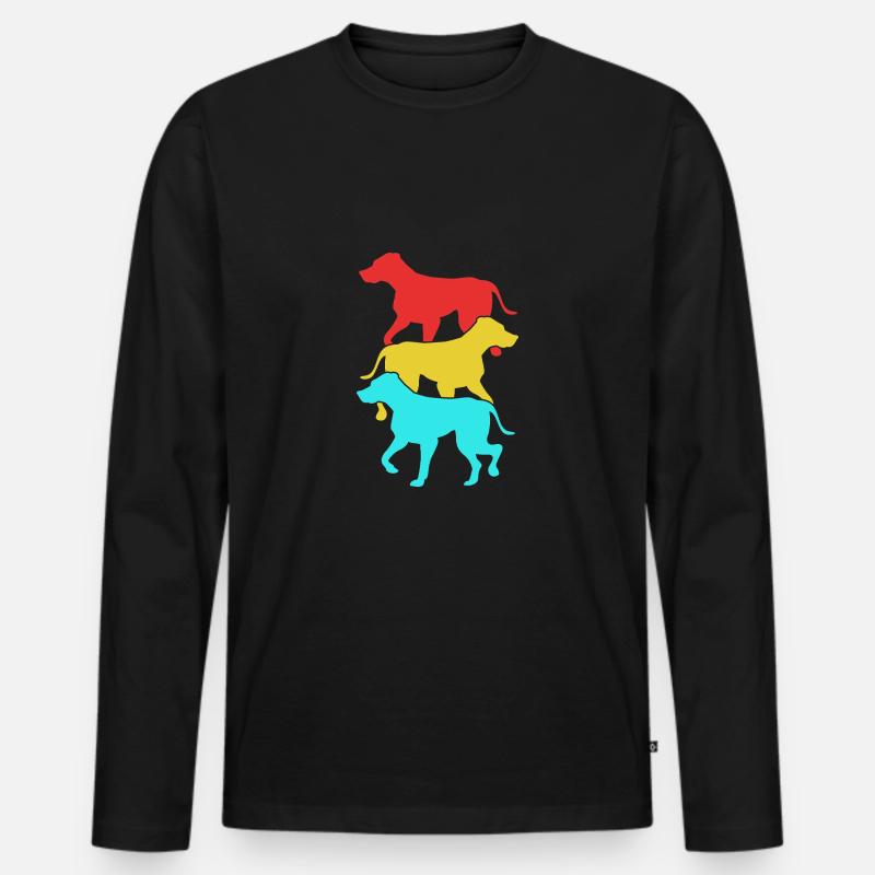 Rhodesian Ridgeback - Männer Premium Bio Langarmshirt - Schwarz