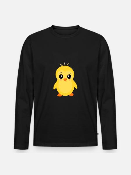 Kawaii Chibi Kawaii Duck Kawaii Manga - Premium luomulaatuinen miesten pitkähihainen paita - musta