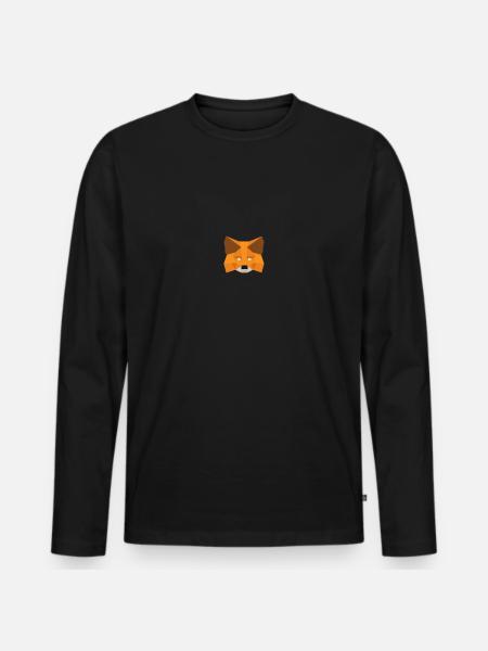 Foxy - Men's Premium Organic Long Sleeve Shirt - black
