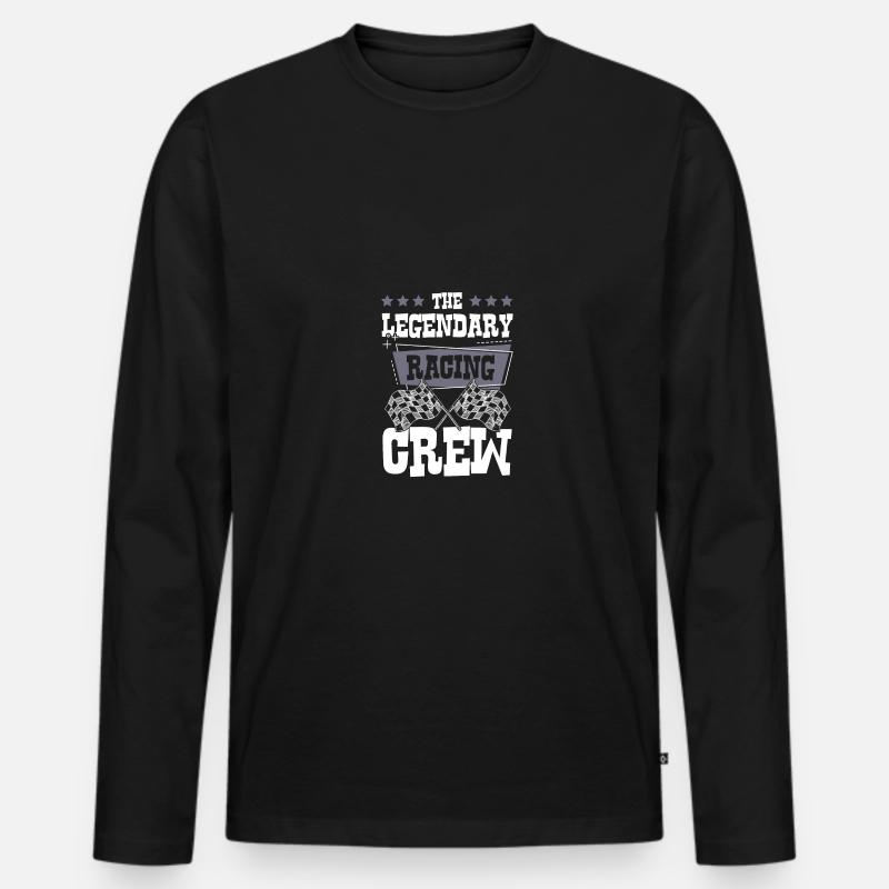 Racing Crew - Männer Premium Bio Langarmshirt - Schwarz