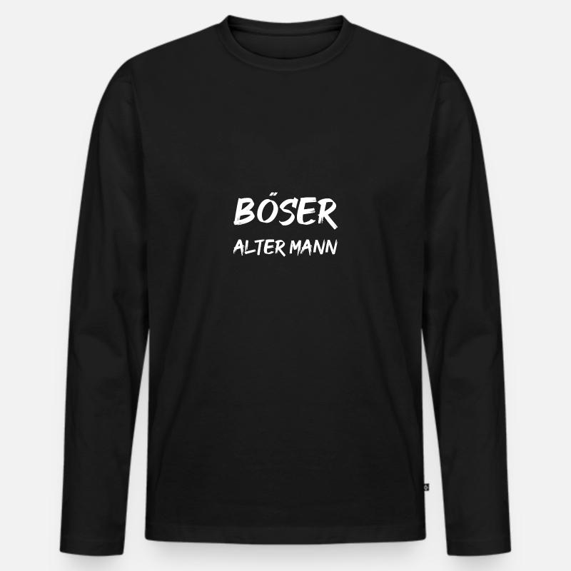 BÖSER ALTER MANN - Männer Premium Bio Langarmshirt - Schwarz