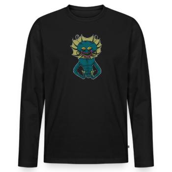 WaterMonster - Men's Premium Organic Long Sleeve Shirt - black - Front - Nico (187cm)