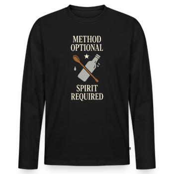 Shaker Stuck Beginner Mixologist - Men's Premium Organic Long Sleeve Shirt - black - Front - Nico (187cm)