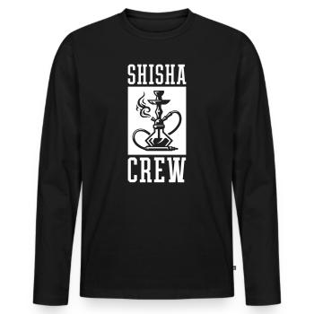 Équipe Shisha - T-shirt manches longues Premium bio Homme - noir - Devant - Nico (187cm)
