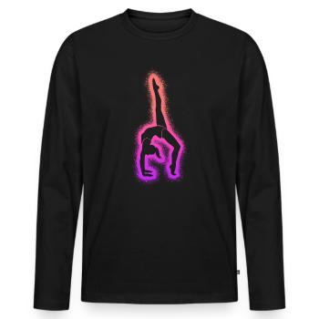 Gymnast Gymnastics Handstand Kids Gymnastics Girls - Men's Premium Organic Long Sleeve Shirt - black - Front - Nico (187cm)