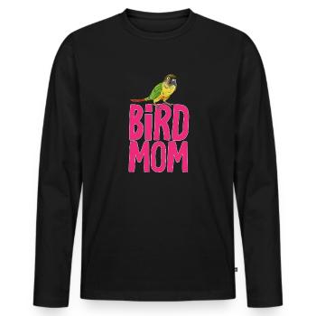 Molina Parakeet Parrot Bird Parakeet - Men's Premium Organic Long Sleeve Shirt - black - Front - Nico (187cm)