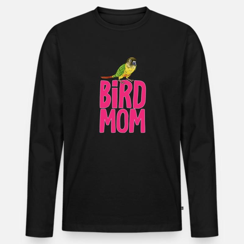 Molinasittich Papagei Vogel Sittich - Männer Premium Bio Langarmshirt - Schwarz